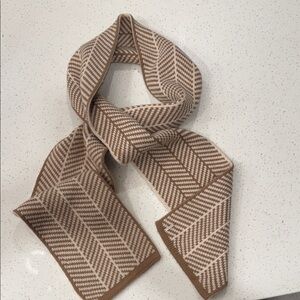 Calvin Klein Brown and Cream Ladies Scarf